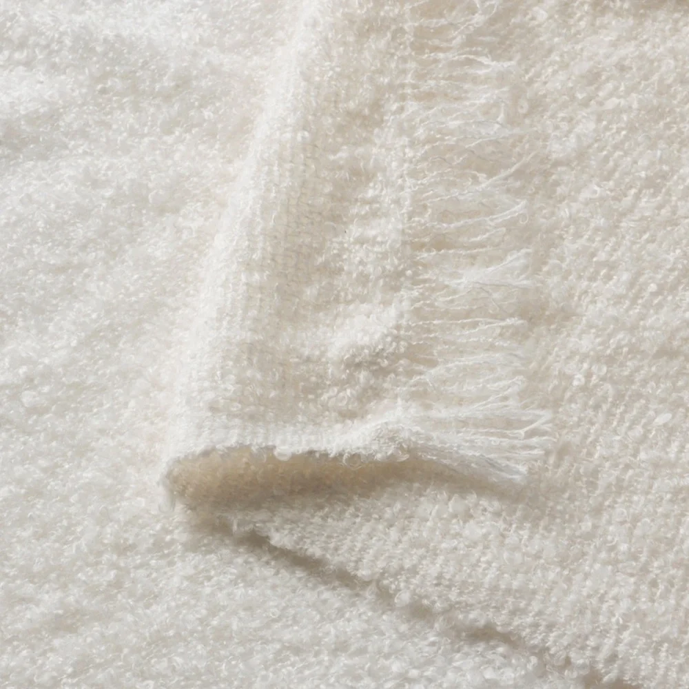 SANDBRODD Off-White Throw, 51x67 